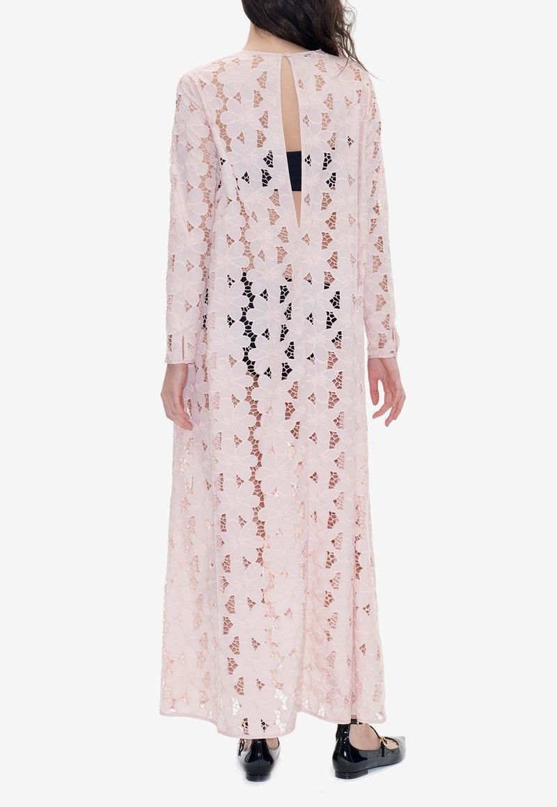 Adelie Sheer Lace Maxi Dress