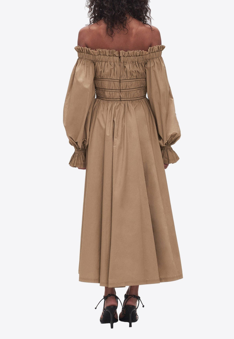 Wattle Off-Shoulder Midi Dress