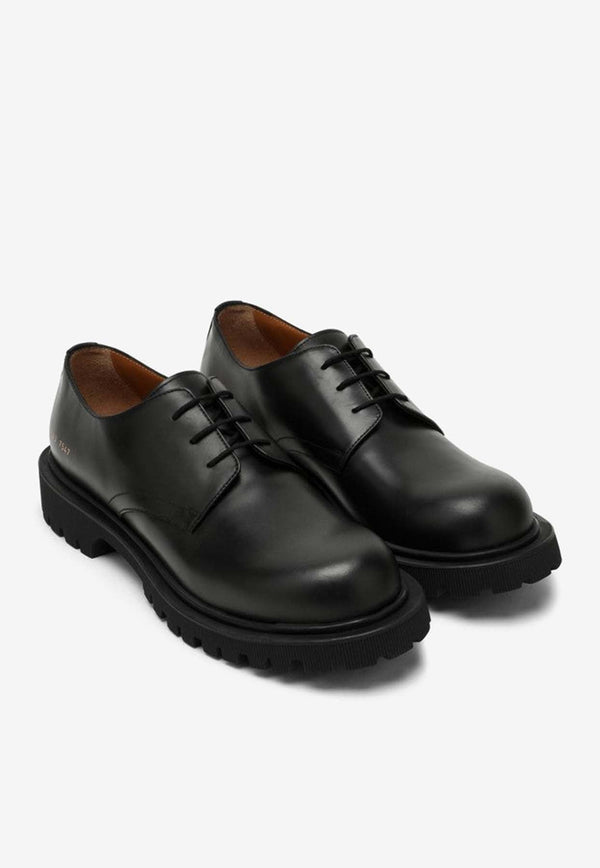 Lace-Up Leather Derby Shoes