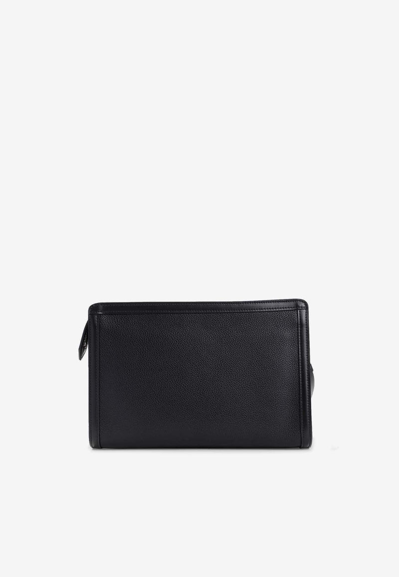 Logo Leather Zipped Pouch