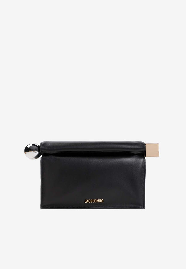 Rond Carre Leather Clutch