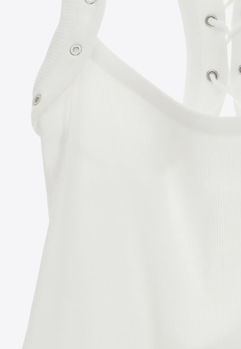 Eyelet-Embellished Tank Top