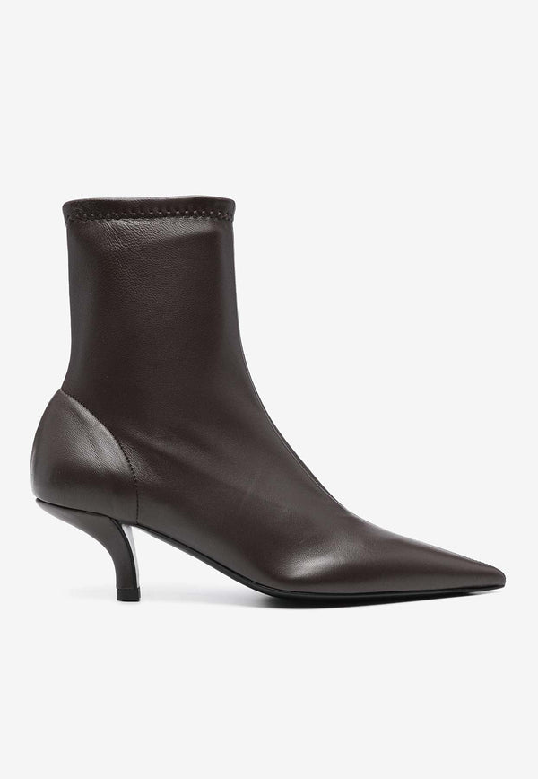 55 Calf Leather Ankle Boots