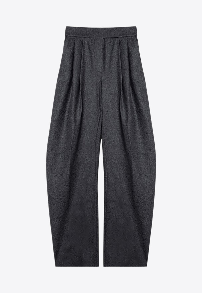 Tailored Wool-Blend Balloon Pants