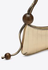 The Bisou Perle Mirrored Leather Shoulder Bag