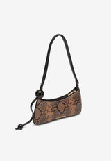 Le Bisou Perle Python-Embossed Shoulder Bag