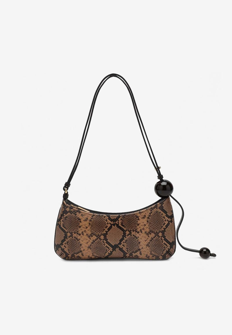 Le Bisou Perle Python-Embossed Shoulder Bag