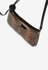 Le Bisou Perle Python-Embossed Shoulder Bag