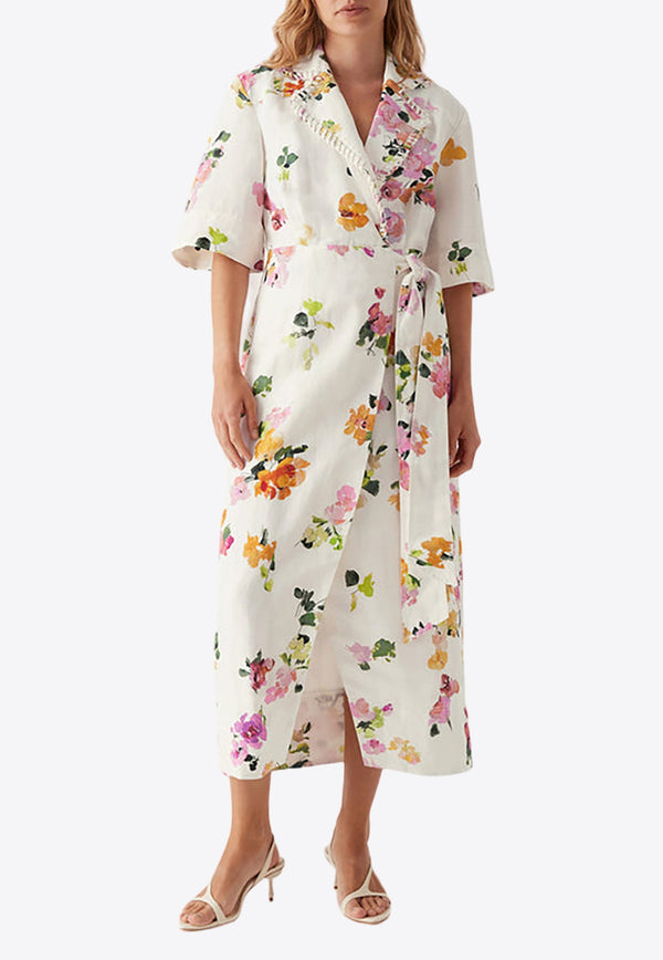 Tabitha Wrap Floral Midi Dress