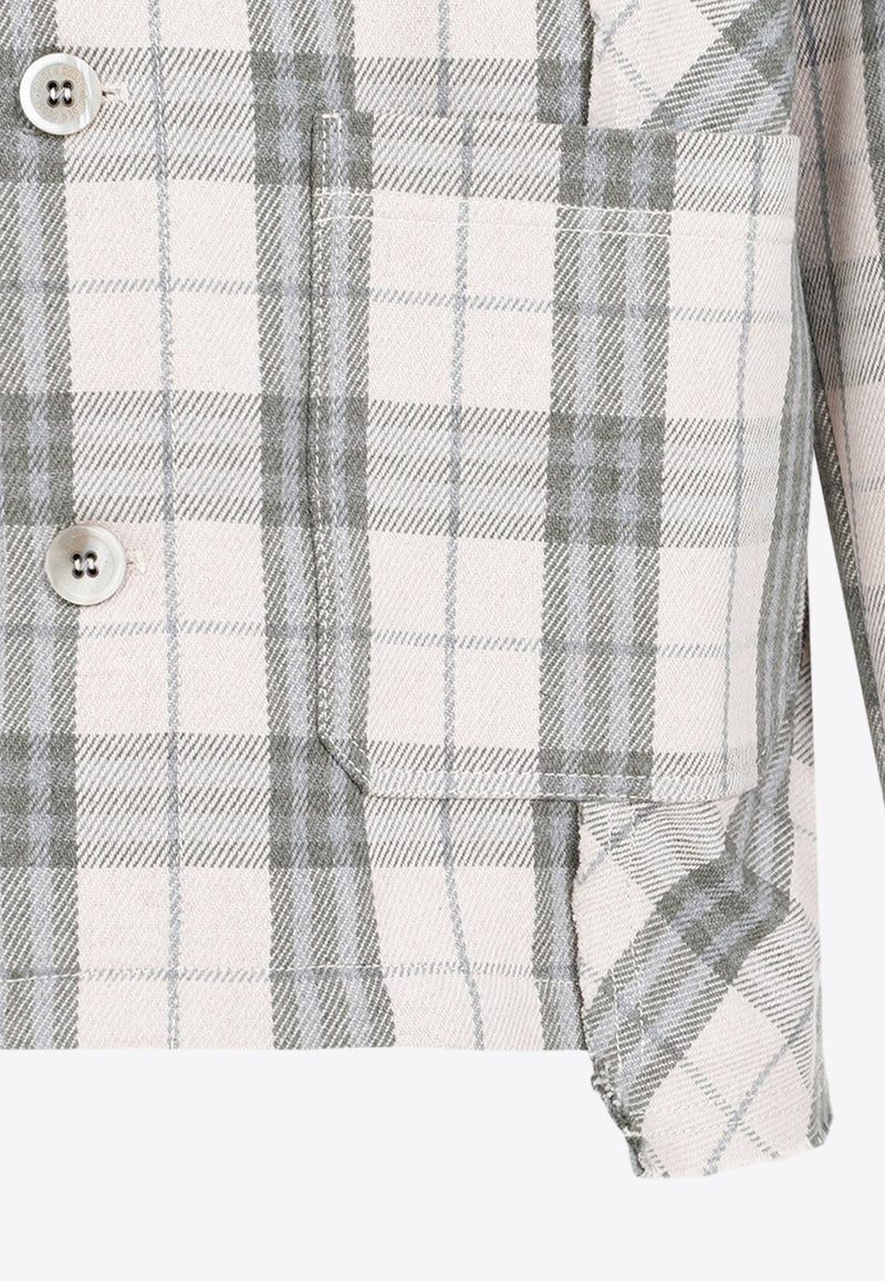 Deconstructed Checked Overshirt