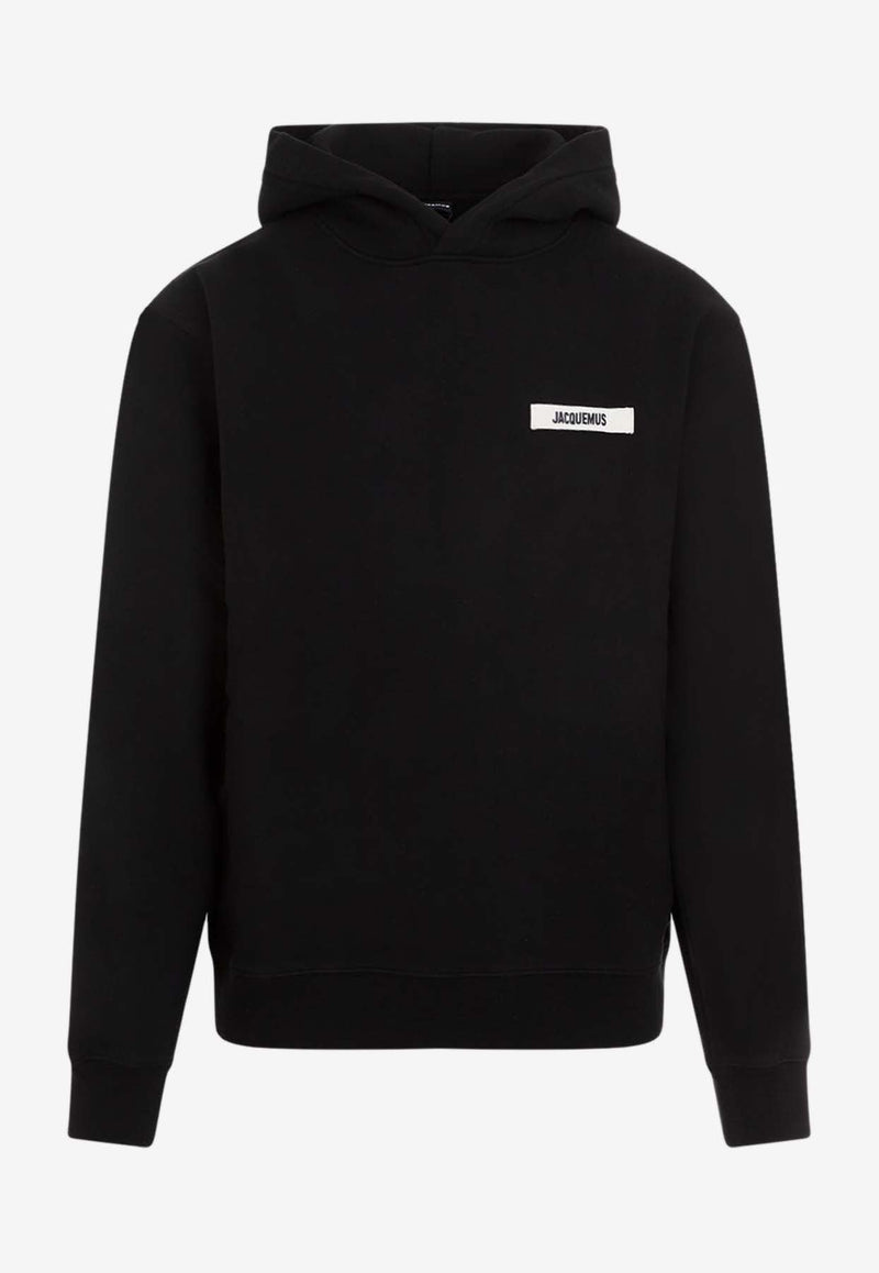 Logo-Embroidered Tag Hooded Sweatshirt