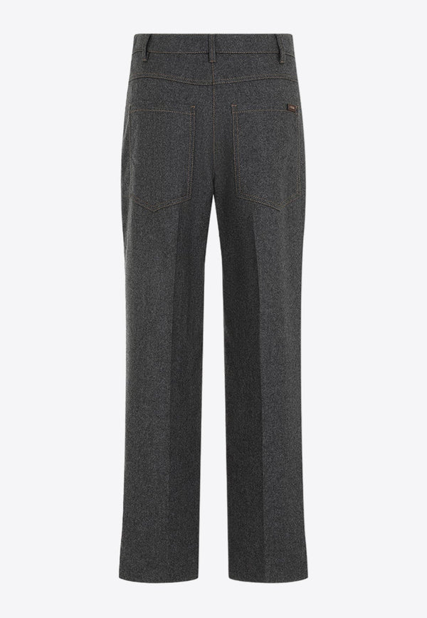 Cropped Wool Pants