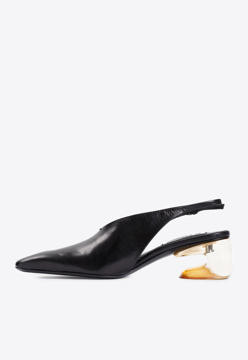 50 Square-Toe Slingback Pumps