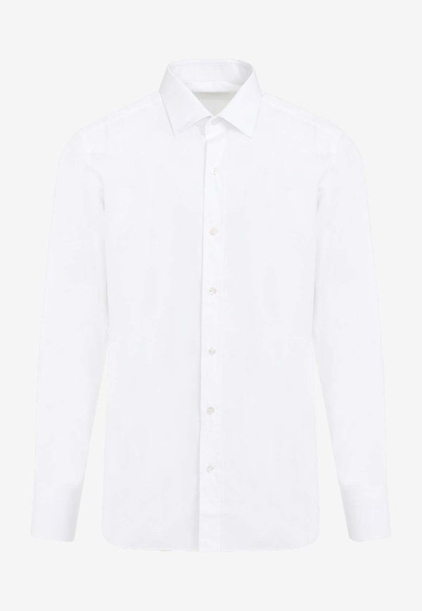 Long-Sleeved Poplin Shirt