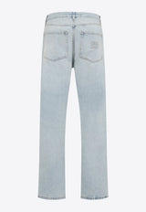 Logo-Patch Straight-Leg Jeans