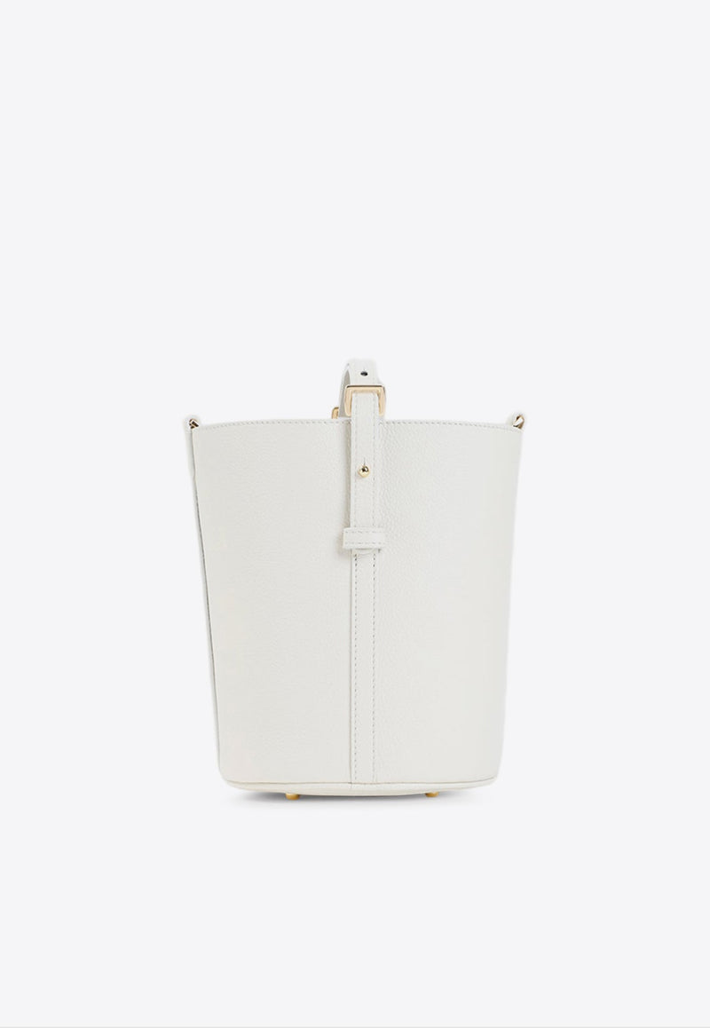 Logo Leather Bucket Bag