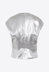 Sleeveless Metallic Top