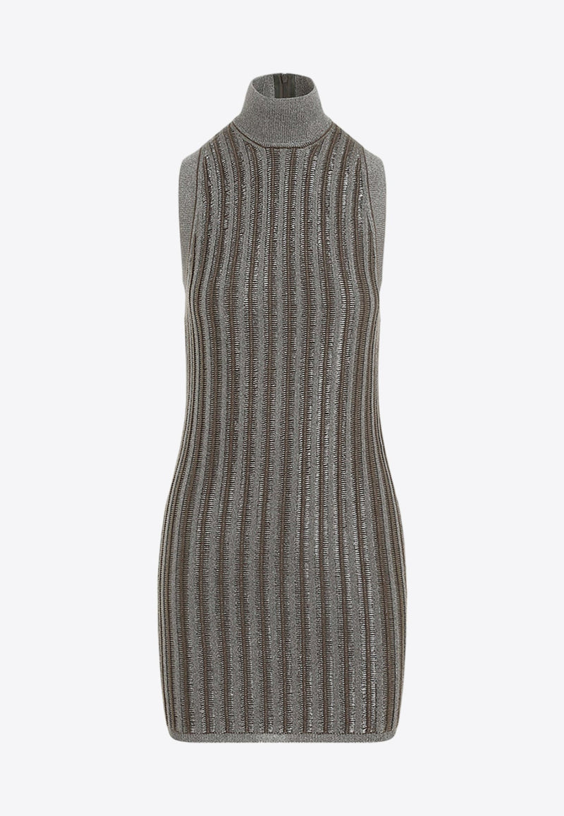 Turtleneck Knit Mini Dress