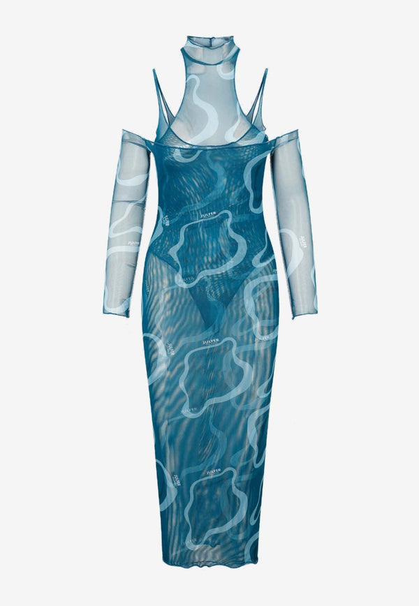Janet Printed Midi Dress