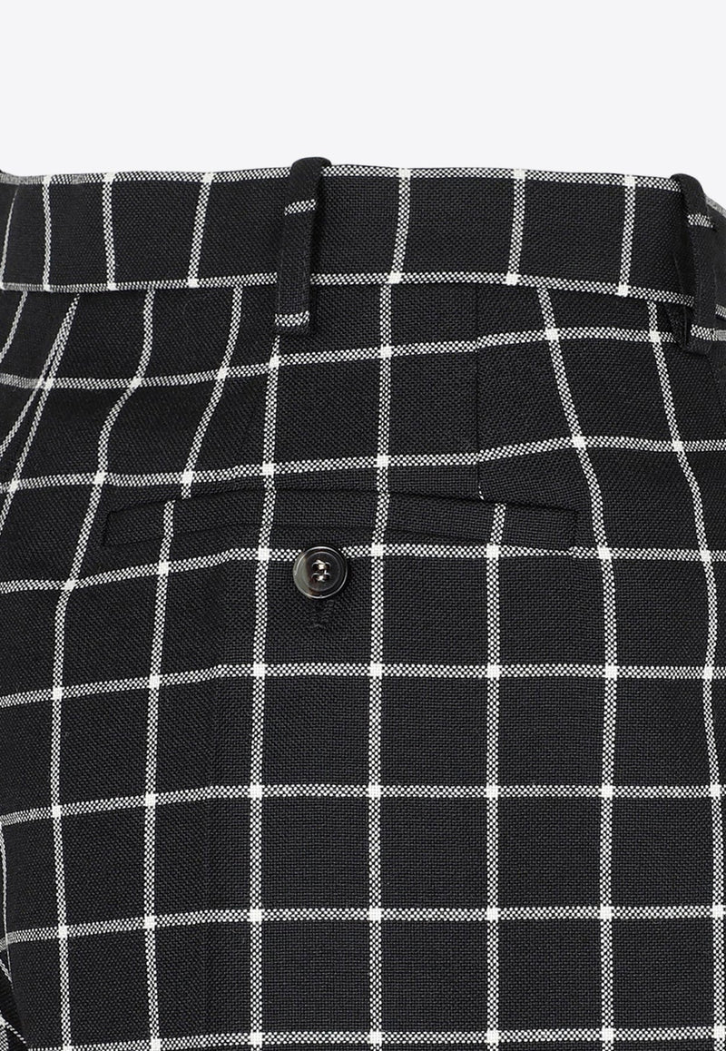 Checked Wool Pants