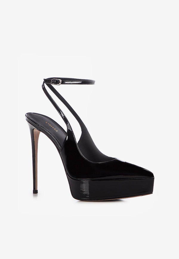 Uma 140 Slingback Platform Pumps in Patent Leather