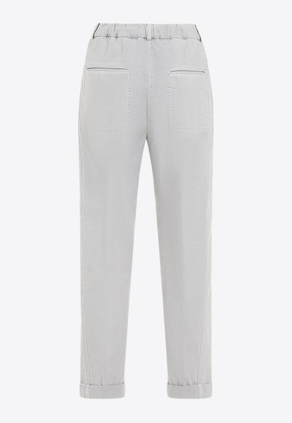 Straight-Leg Tailored Pants