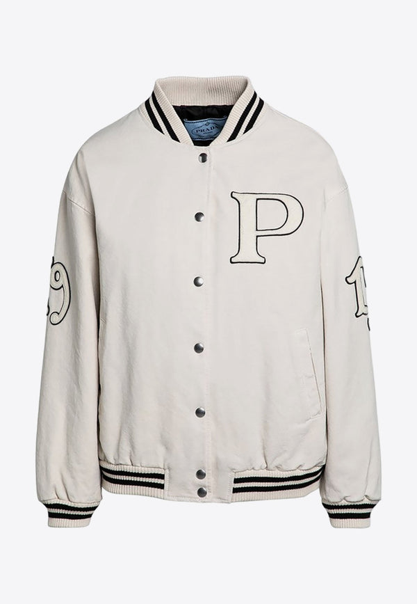 Logo Patch Bomber Jacket