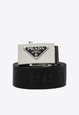 Logo Buckle Woven Belt