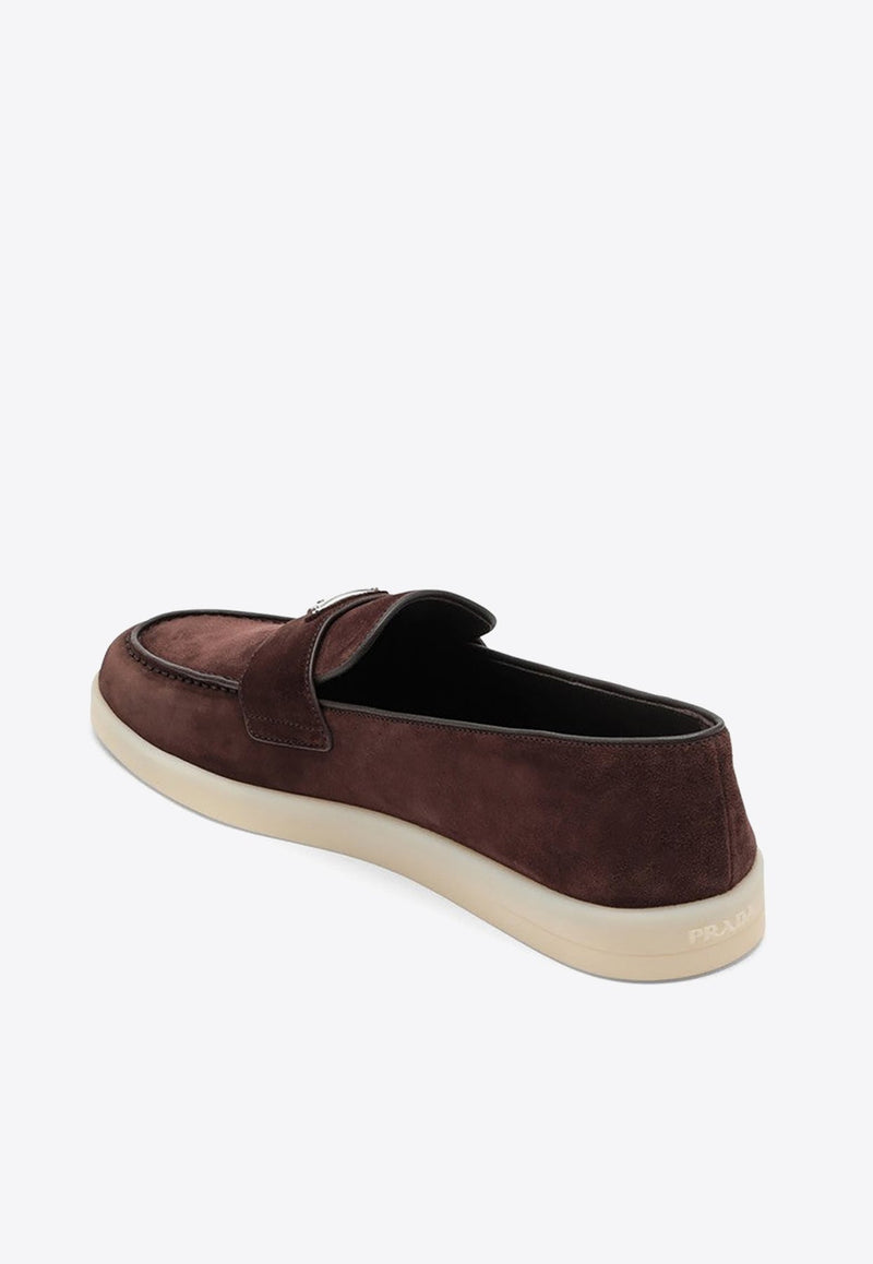 Logo Suede Loafers