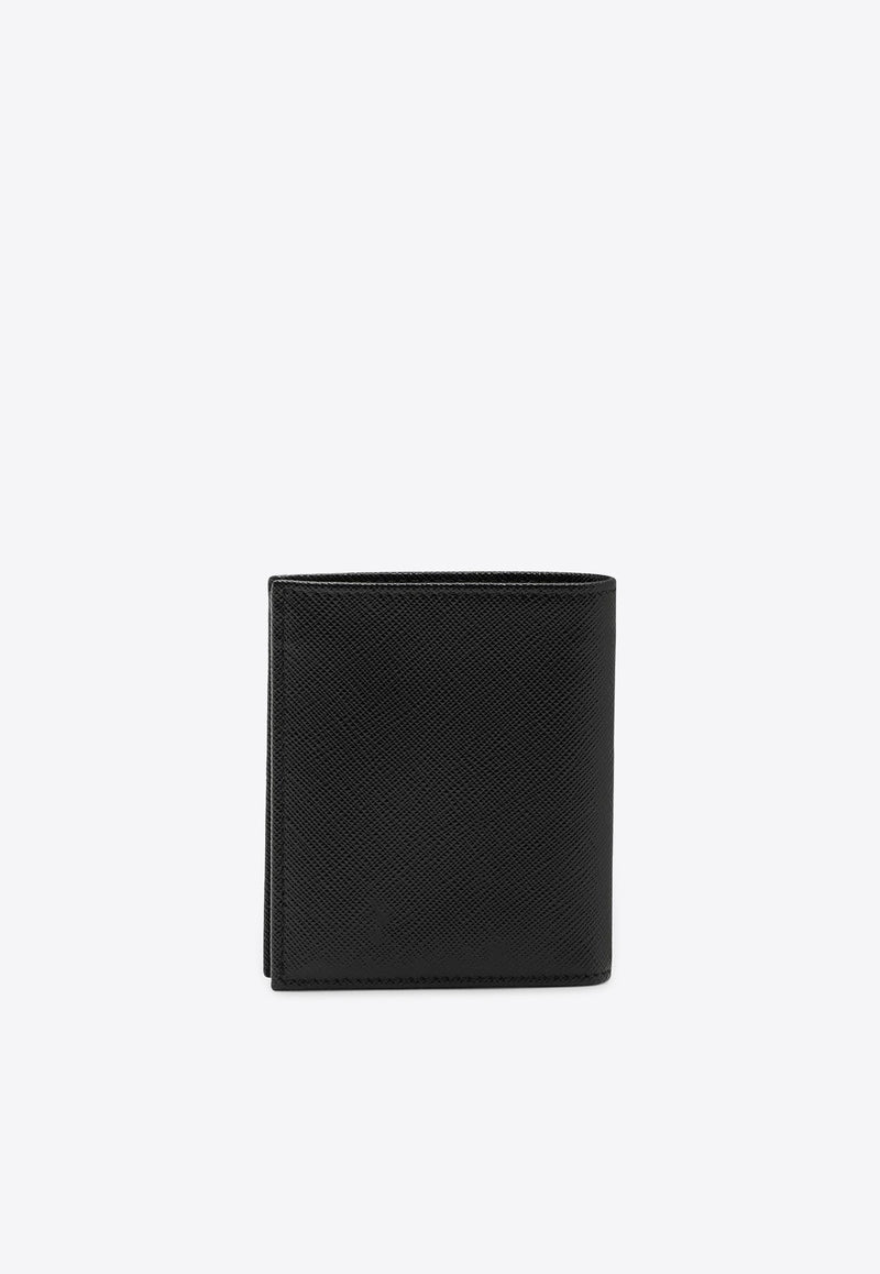 Triangle Logo Saffiano Leather Wallet