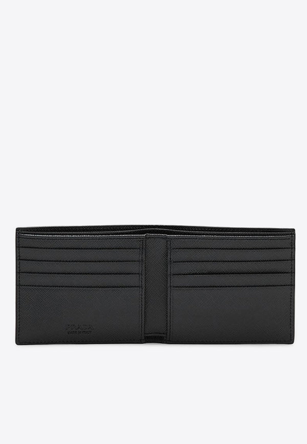 Logo Lettering Saffiano Leather Wallet