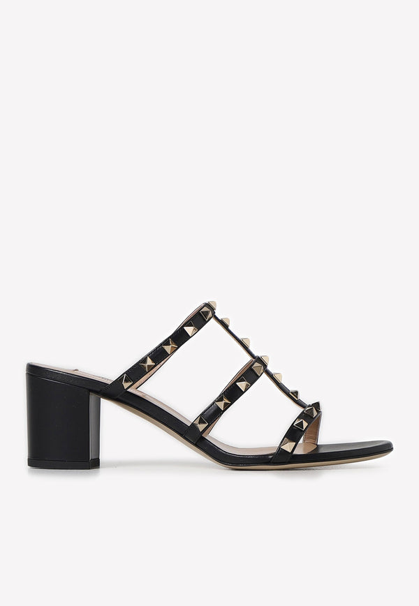 65 Rockstud Leather Mules