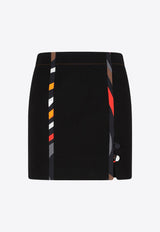 Marmo Print Trim Mini Skirt