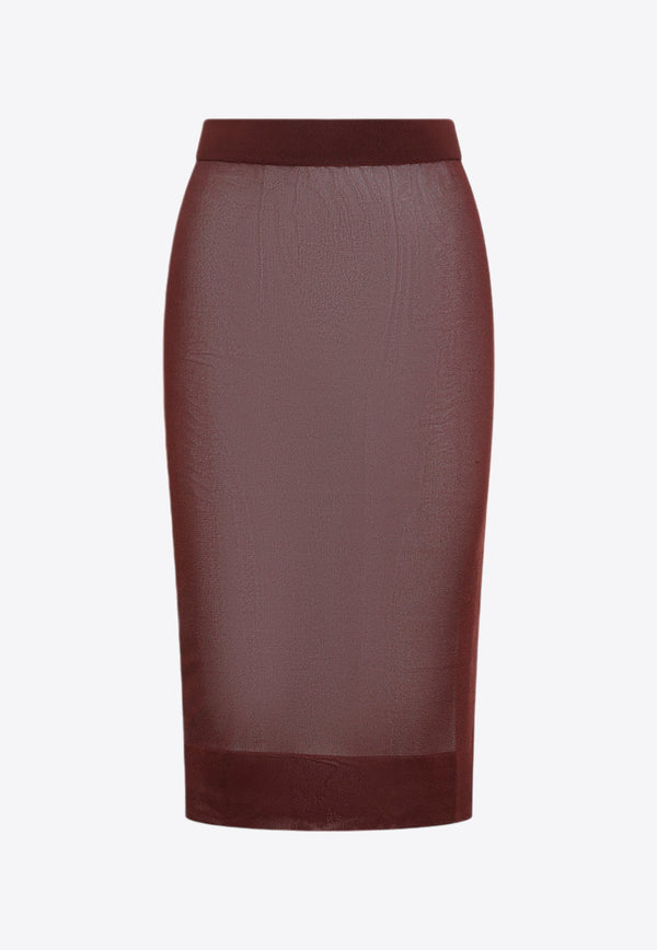 High-Rise Pencil Skirt