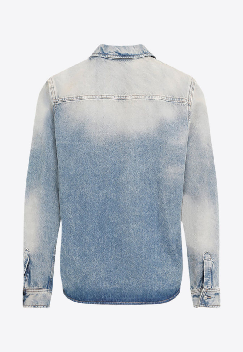 Long-Sleeved Denim Shirt