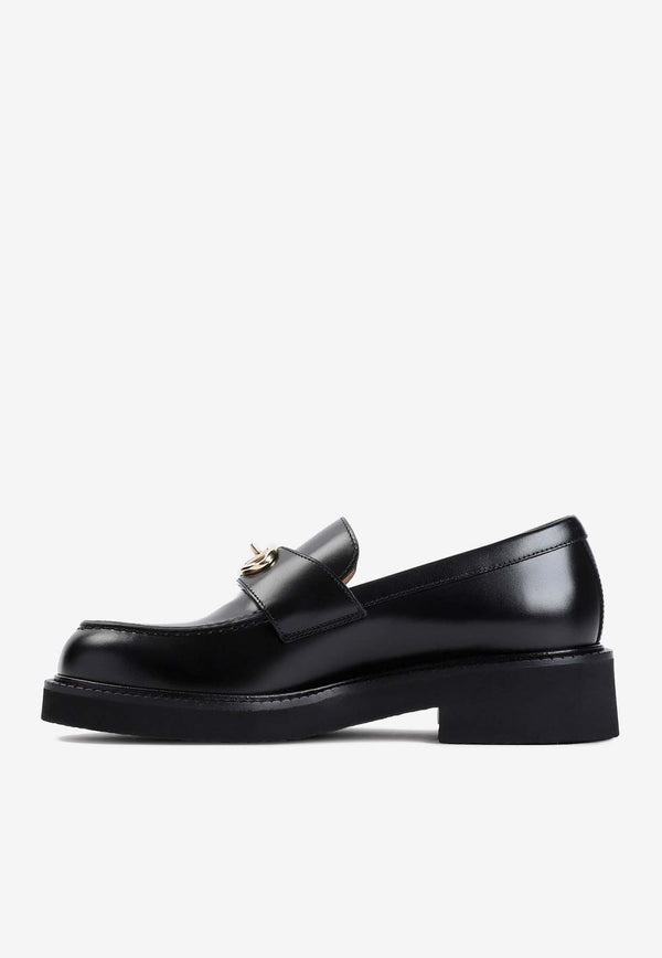 VLogo Locker Leather Loafers