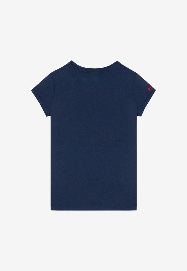 Boys Flag Appliqué Crewneck T-shirt