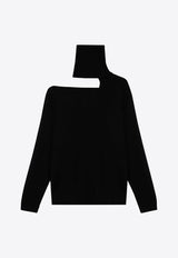 Cut-Out High-Neck Sweater