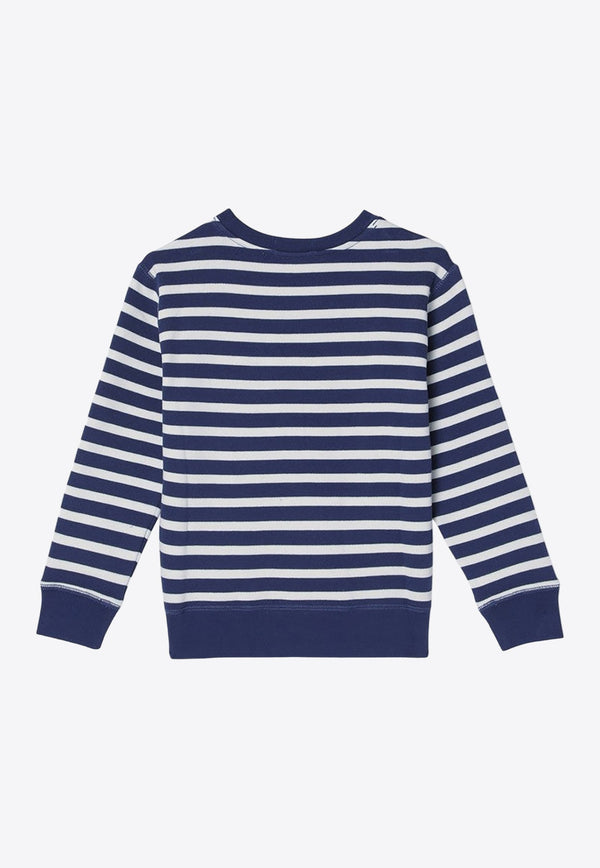 Boys Polo Bear Striped Sweatshirt