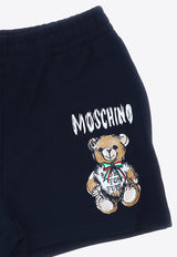 Teddy Bear Print Mini Shorts