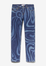 Marmo Print Slim-Leg Jeans