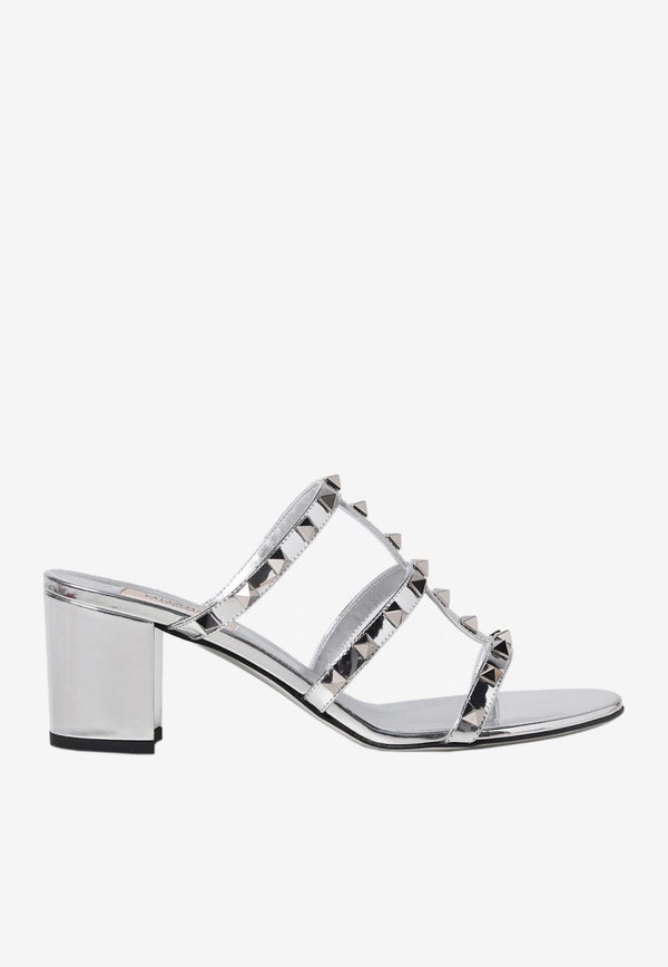 Rockstud 60 Sandals in Mirror Leather