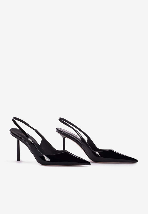 Bella 80 Patent Leather Slingback Pumps