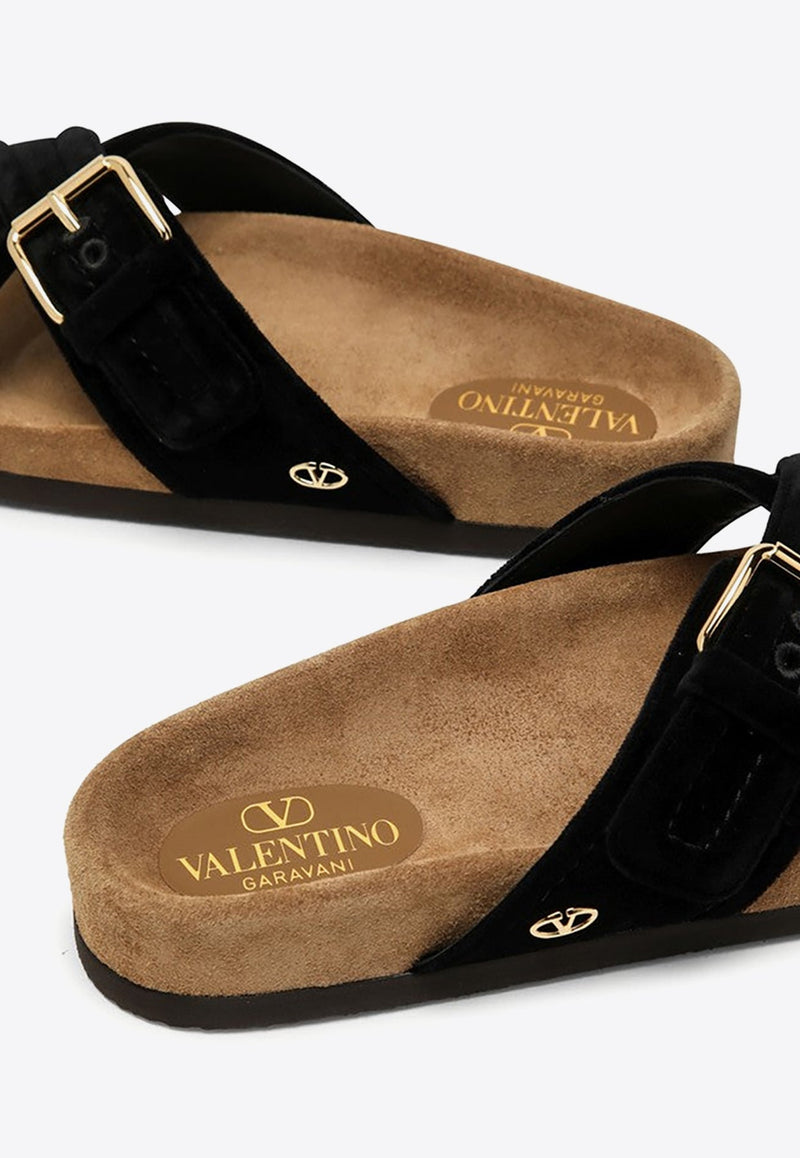 Fussfriend VLogo Velvet Slides