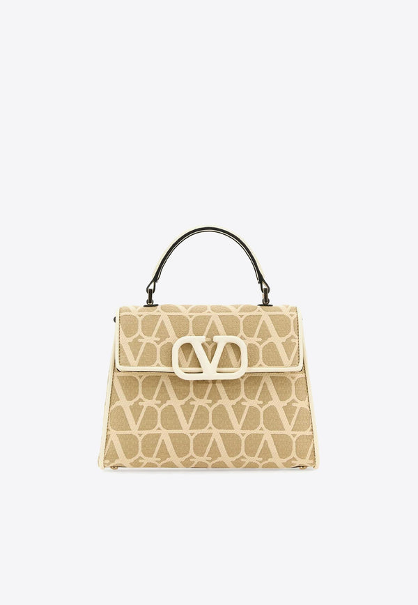 All-Over VLogo Top Handle Bag