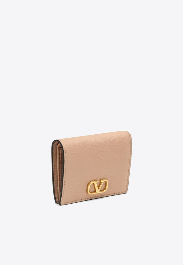Grained VLogo Leather Wallet