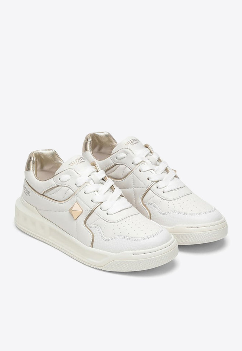 Low-Top One Stud Sneakers in Leather