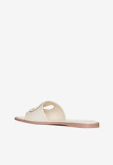 VLogo Cut-Out Flat Sandals