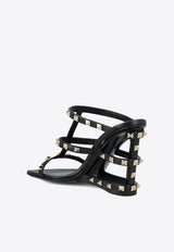 100 Rockstud Caged Wedge Mules