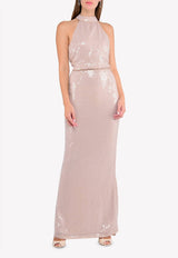 Inga Sequined Floor-Length Gown